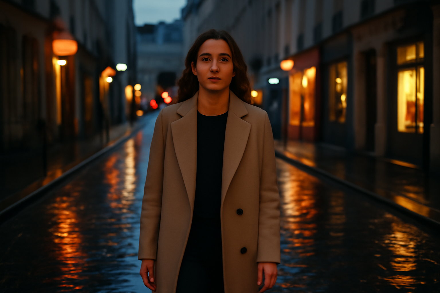 grok imagine : scène photo réaliste d’une personne filmée en mouvement avec une lumière cinématographique
