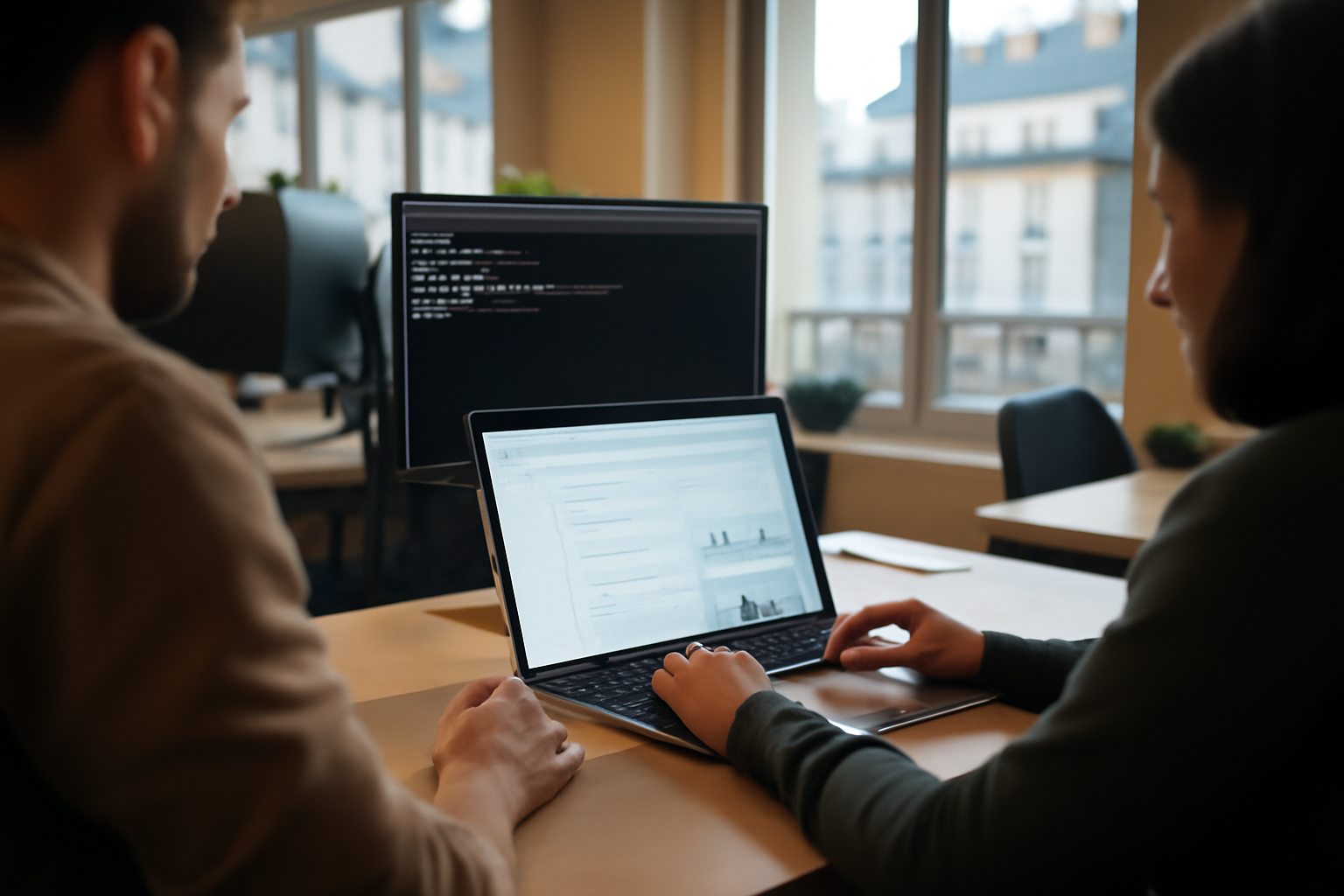Logiciel de programmation pour la data : notebook et environnement reproductible sur écran, lumière naturelle