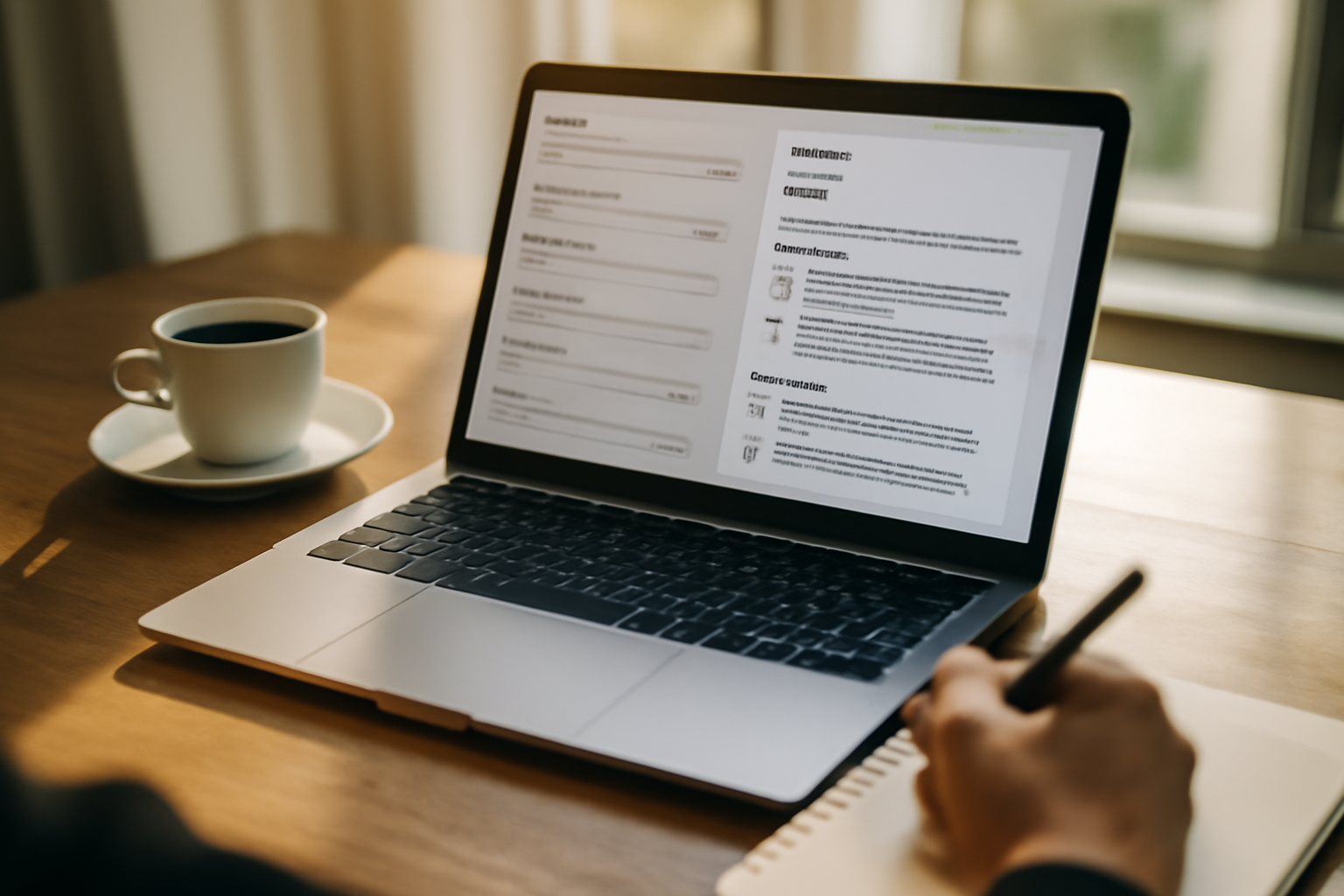 Interface de cvsmash pour créer un CV en ligne avec prévisualisation et export PDF sur écran portable