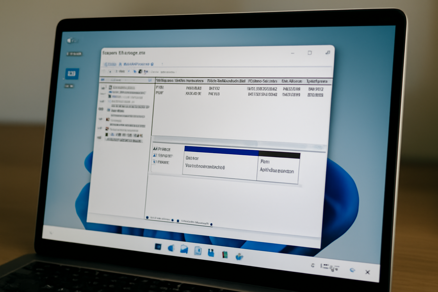 capture réaliste de Gestion des disques Windows 10 montrant un volume RAW et un statut non alloué