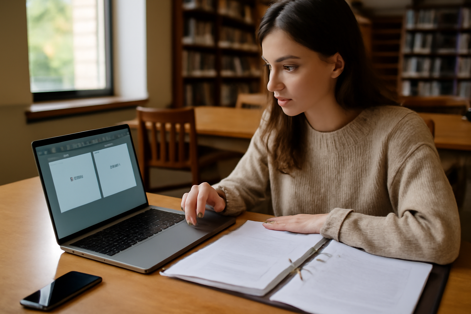 guizmo ia : photo réaliste d’un écran avec flashcards générées à partir d’un PDF sur un ordinateur portable