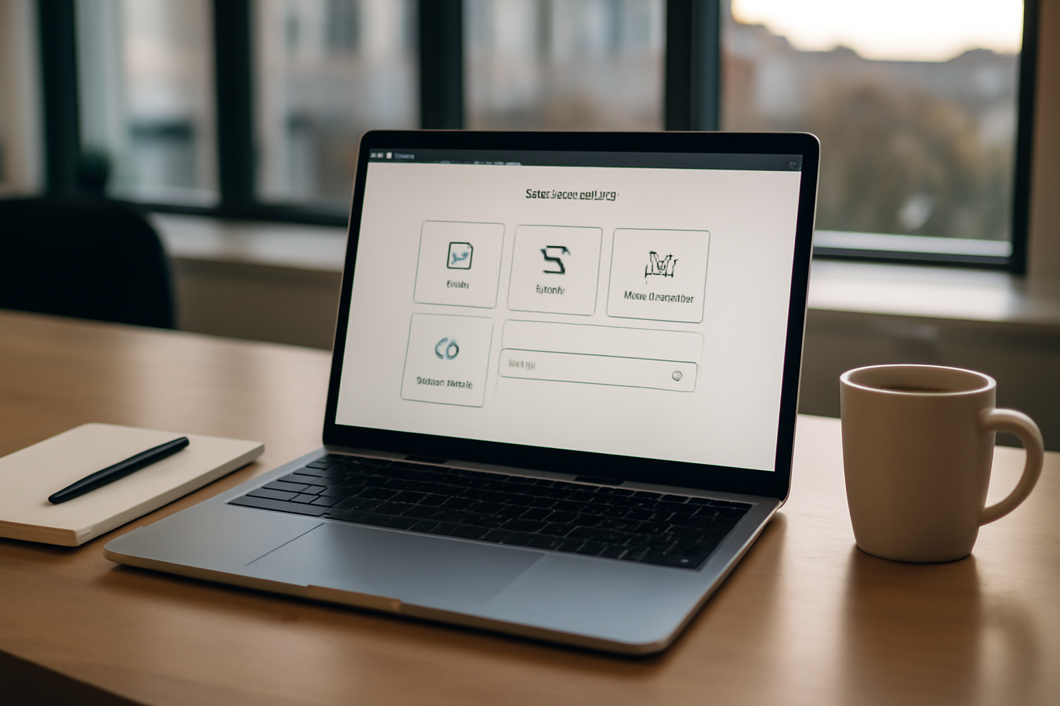hix ai sur écran d’ordinateur avec interface d’agents IA, bureau moderne, lumière naturelle