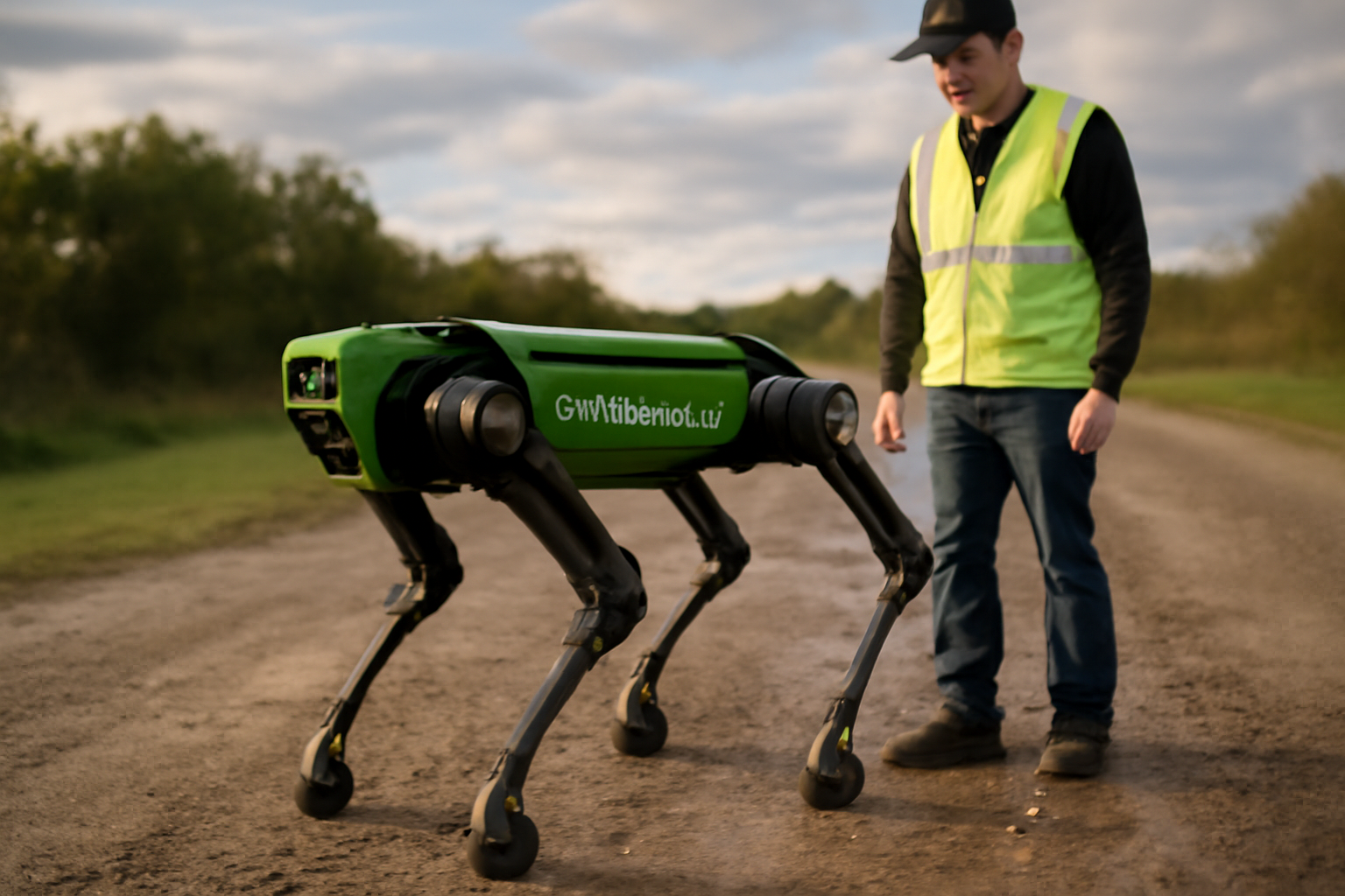 kawasaki corleo quadrupède à hydrogène sur terrain tout-terrain avec quatre pattes et capteurs
