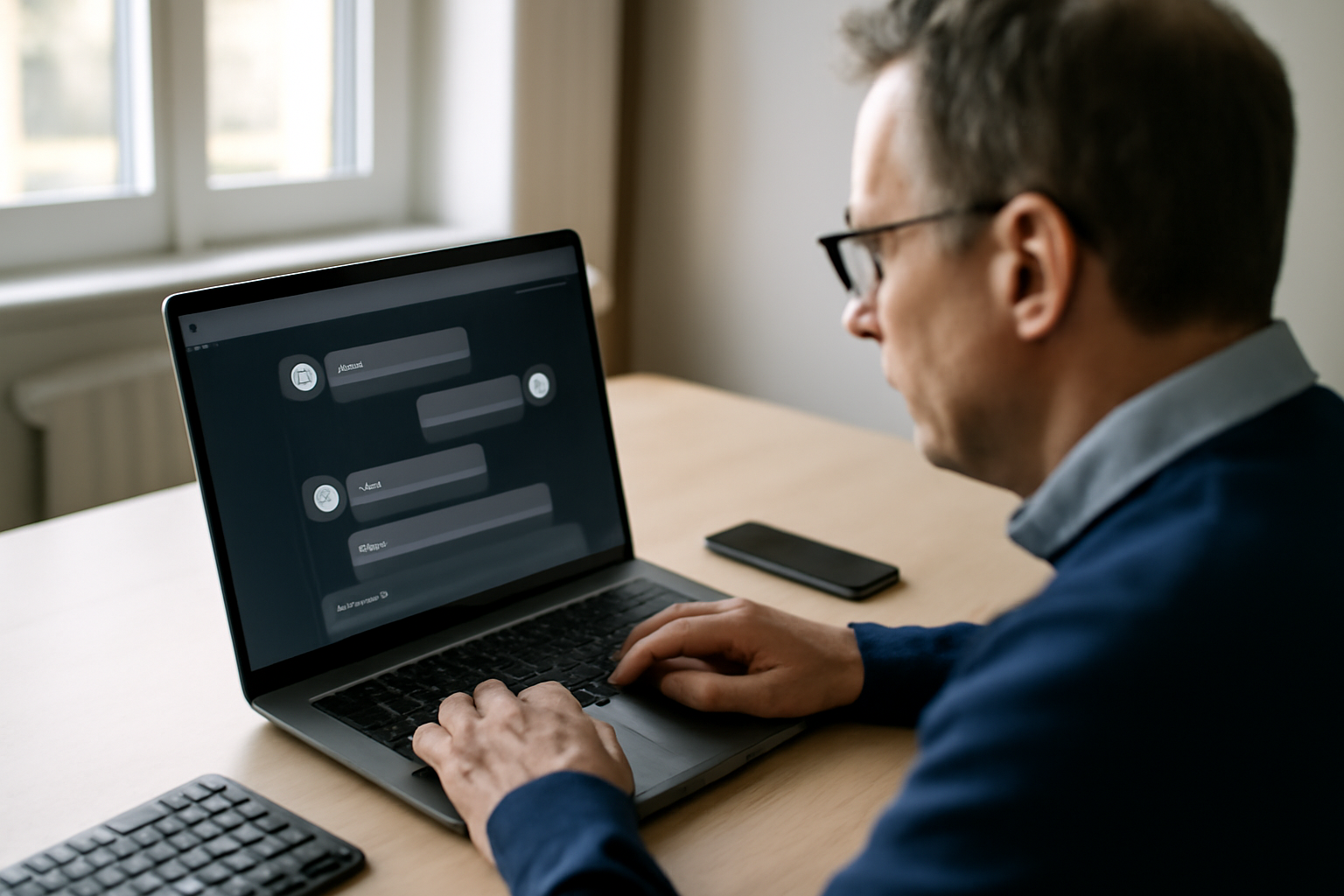 qwen chat sur écran d’ordinateur avec interface de chatbot