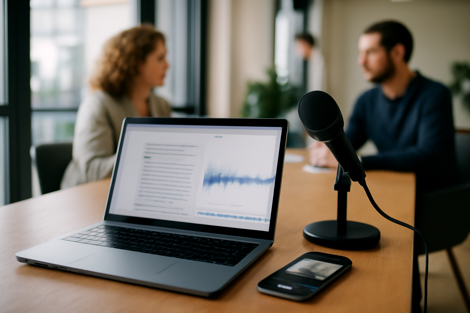 turboscribe ia transcription audio et vidéo précise sur un écran de bureau
