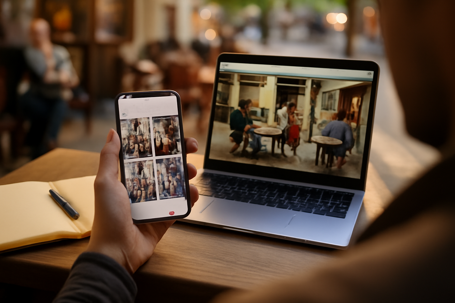 raphael.app sur mobile et ordinateur, génération d’image IA en cours