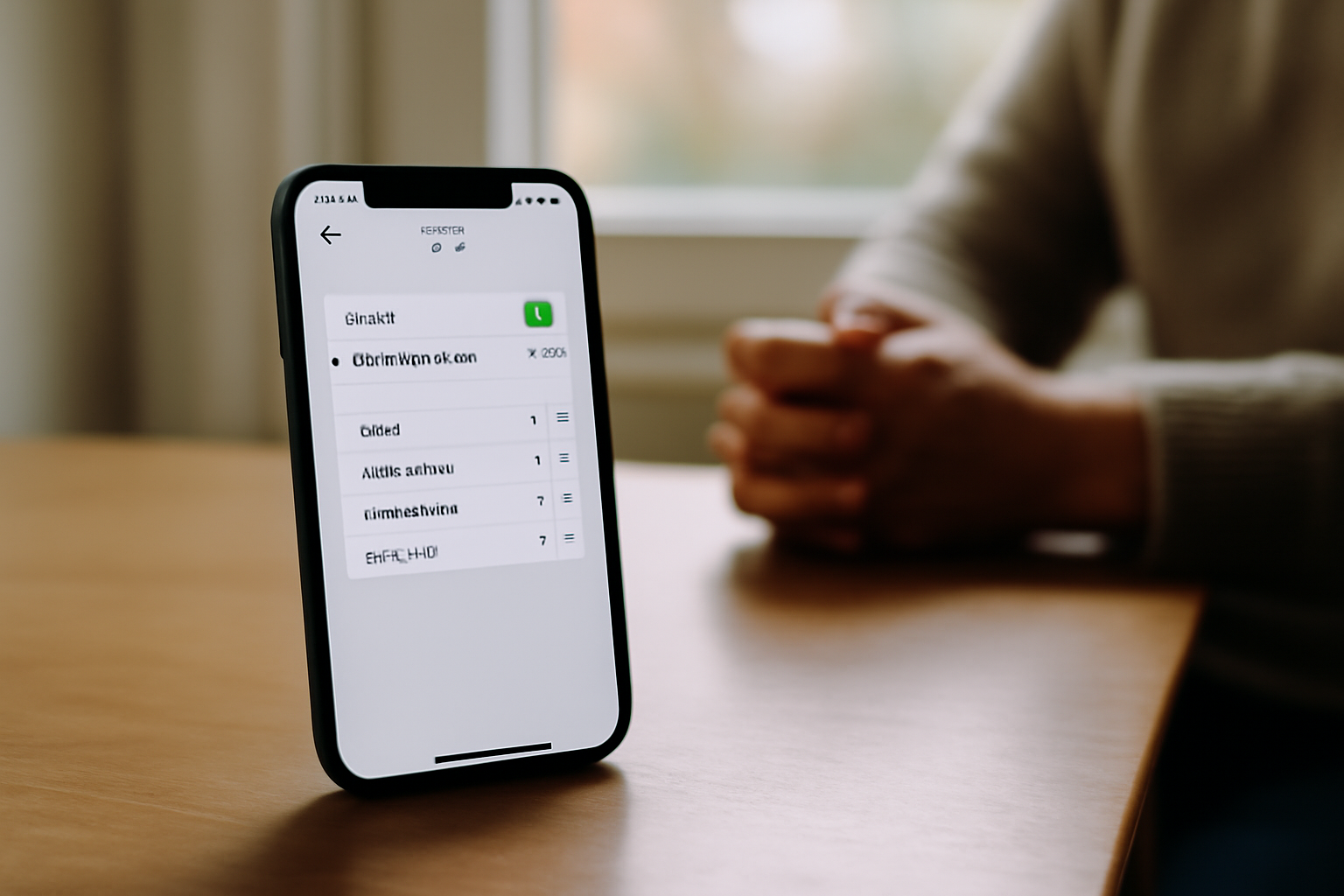 Se connecter à free wifi secure : sélection du réseau FreeWiFi_secure sur un smartphone en lumière naturelle