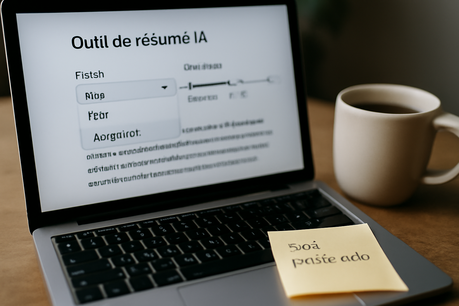 Réglages de longueur et choix du format liste ou plan dans un outil de summarize en français
