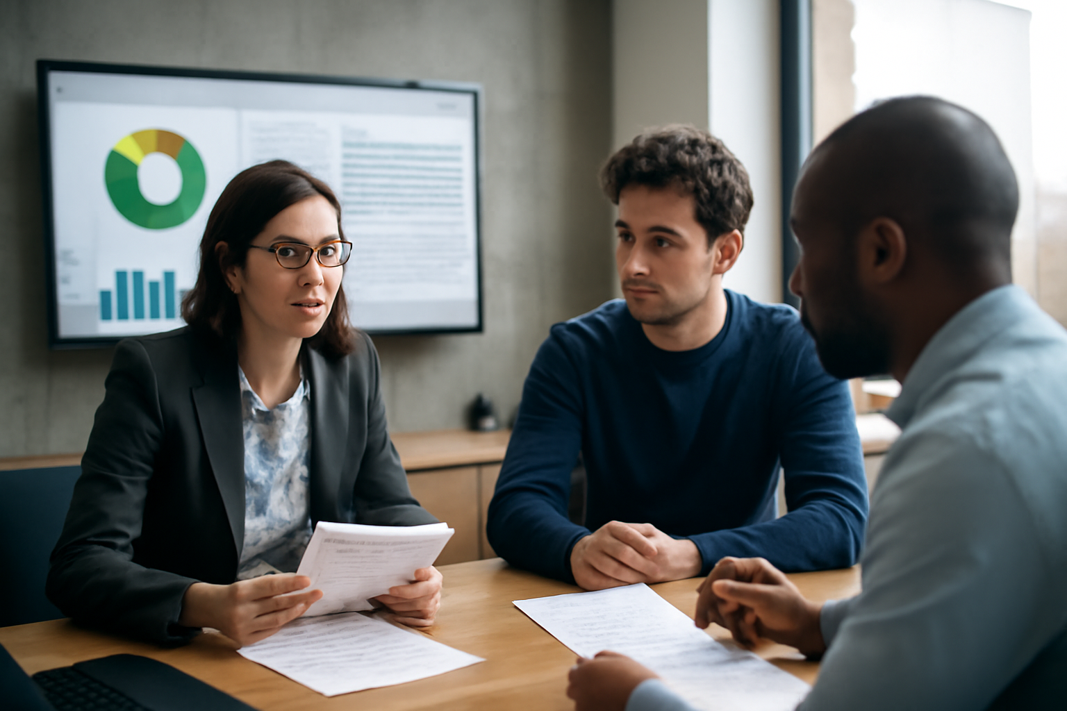 technitude en entreprise : équipe IT utilisant un tableau de bord de qualité et des checklists dans une salle de réunion