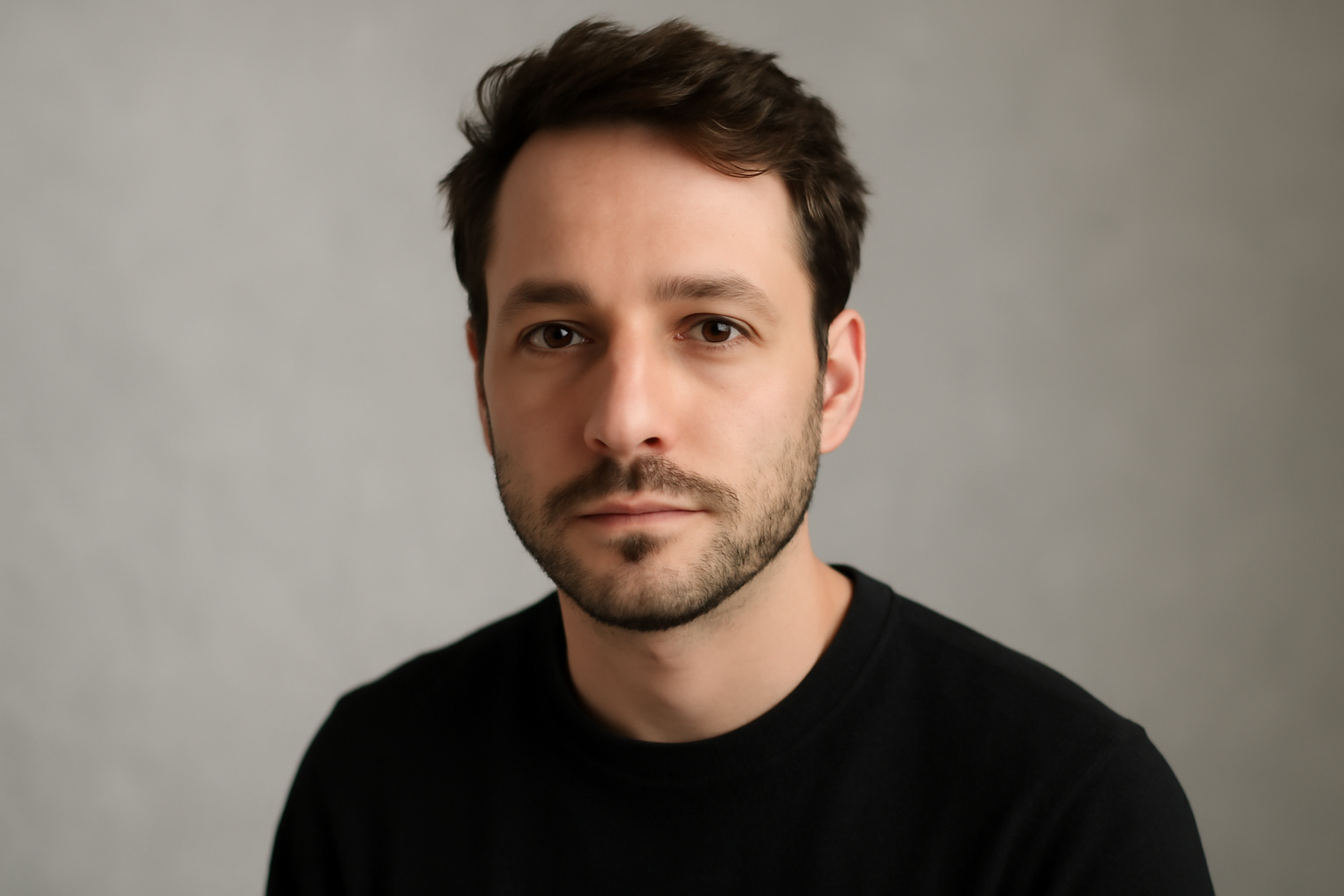 thispersondoesnotexist : portrait photo réaliste d’une personne fictive dans un studio lumineux