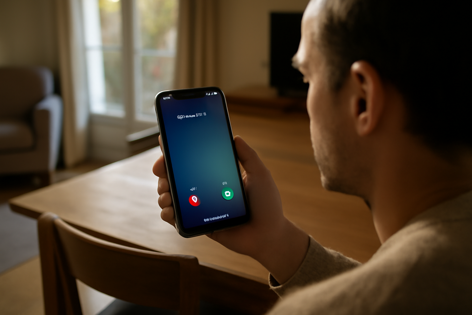 Appel téléphonique sur un smartphone affichant le préfixe 0377 et contexte de réception