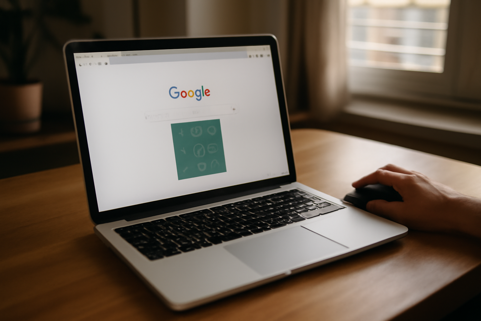 Jeu de morpion Google affiché dans un navigateur sur une grille 3×3