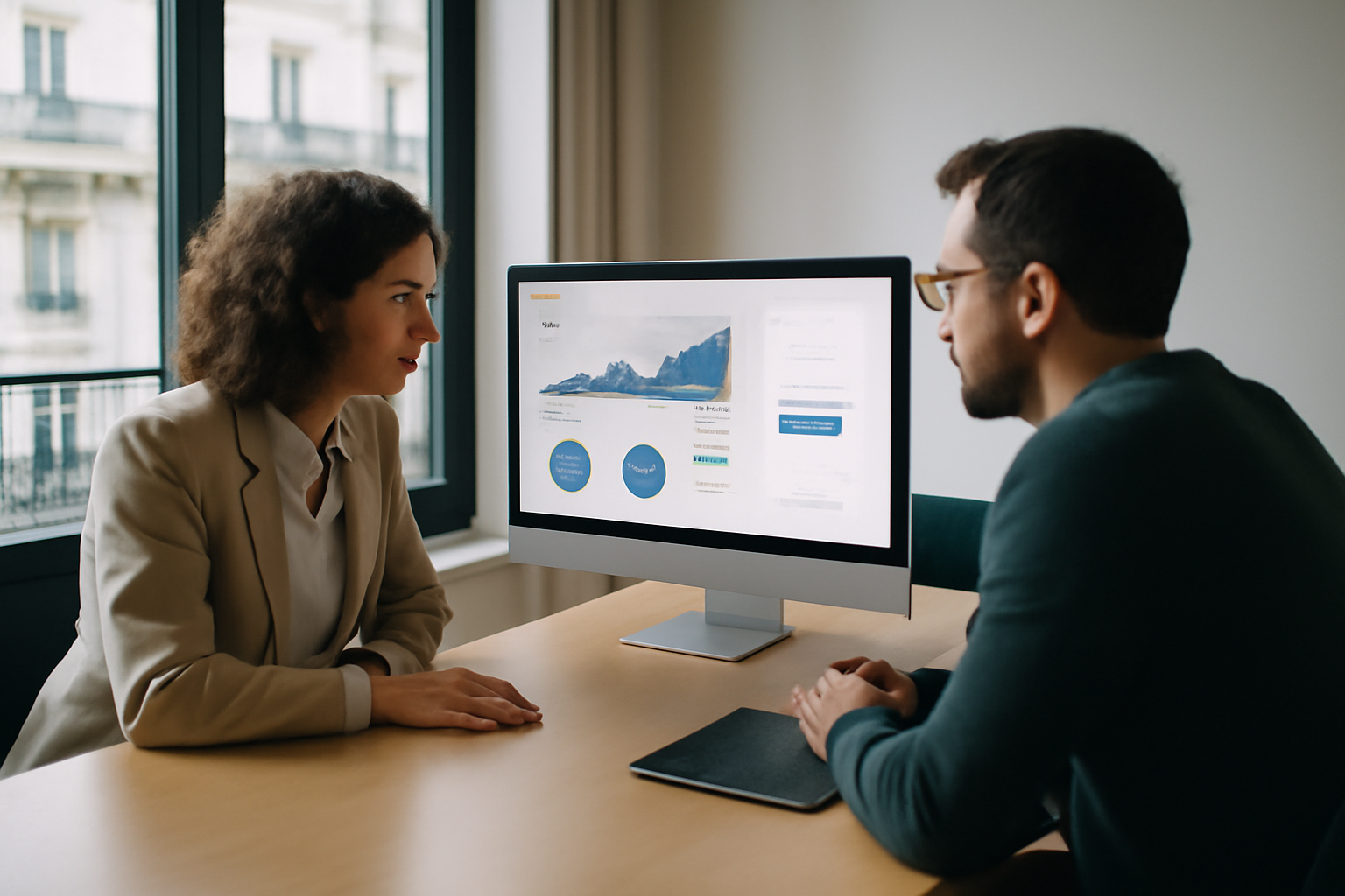 website application sur écran de contrôle SaaS en entreprise