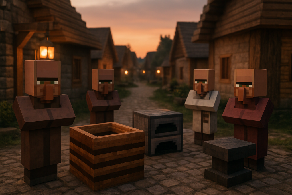Villageois Minecraft : métiers & échanges (guide)